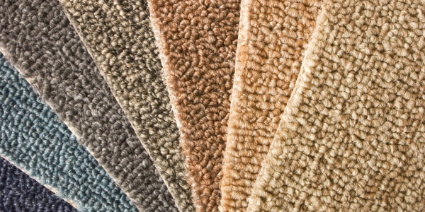 Swatches of different colored carpets